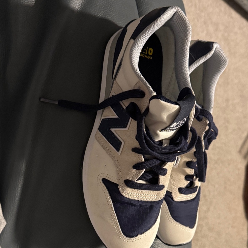 New Balance Navy and White Athletic Shoes